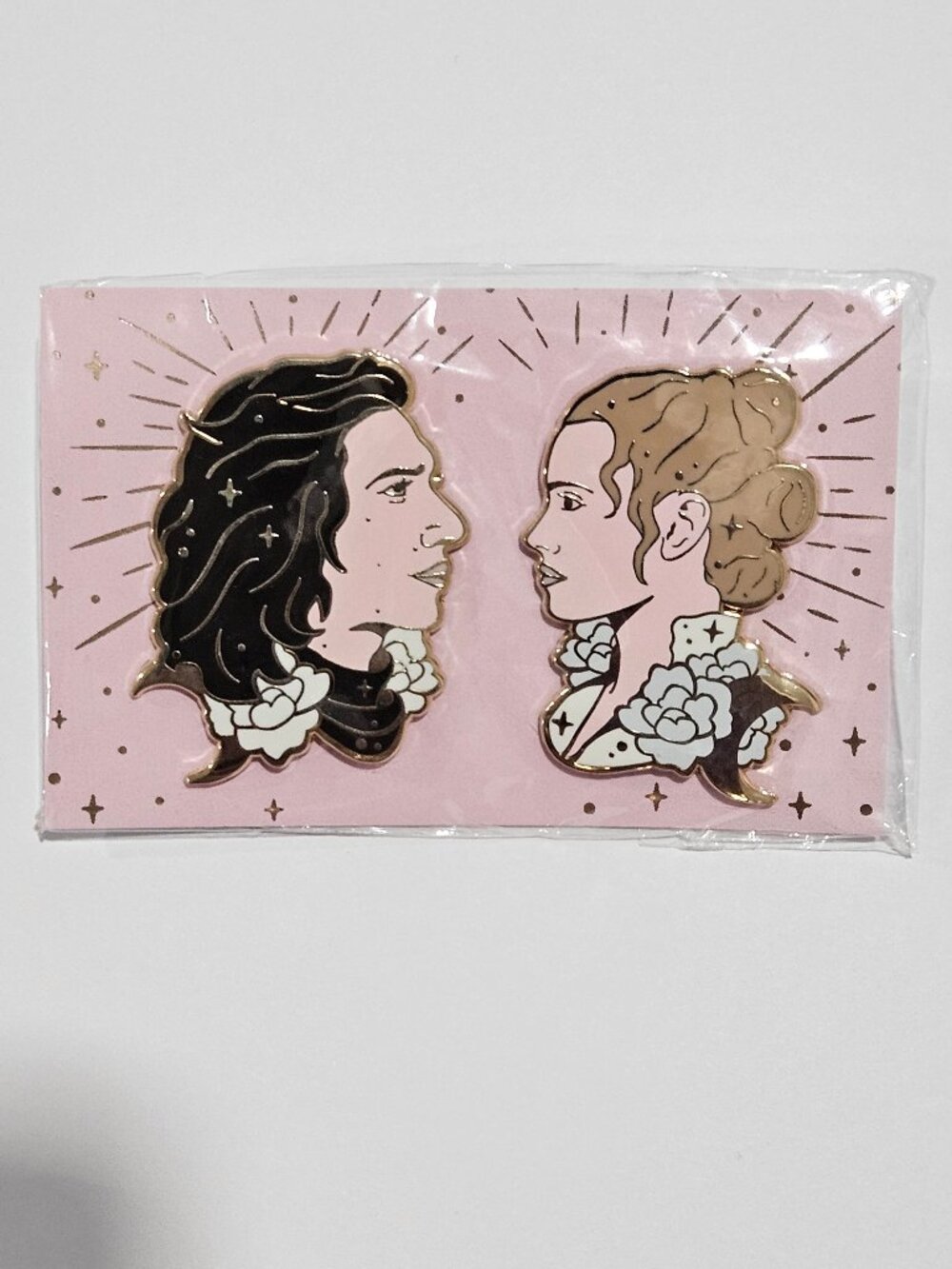 Star Wars Enamel Pin Set - Rylo Rey Skywalker Kylo Ren Adam Driver Daisy Ridley